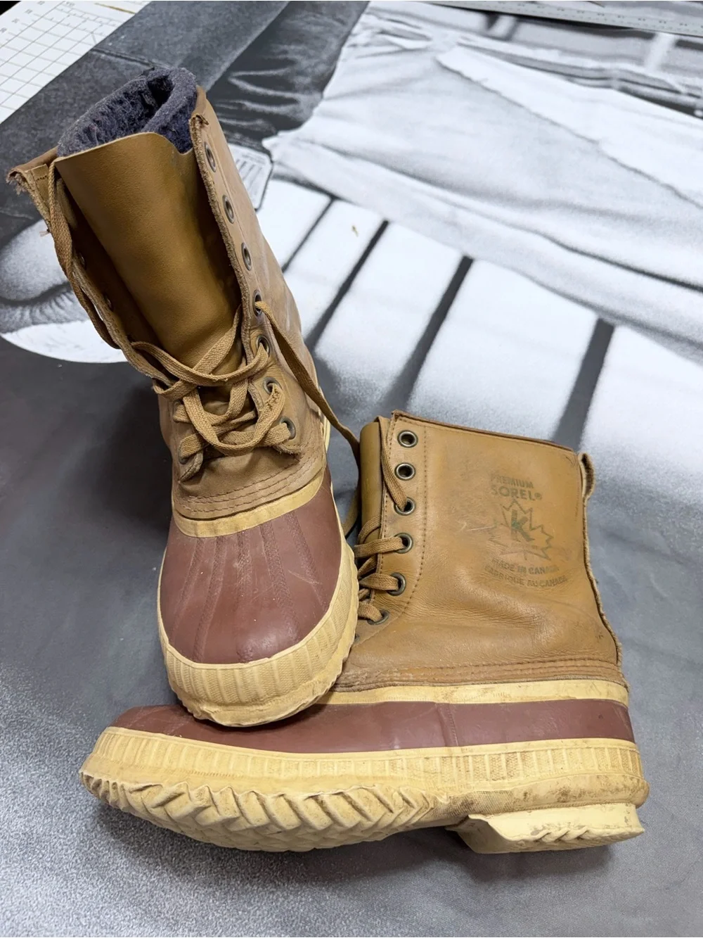 Sorel Kaufman VNTG made in Canada sz 7 W Winter Snow Boots